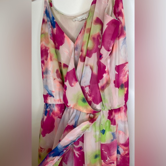 Lush Watercolor Floral Print Dress, XS - Picture 3 of 5